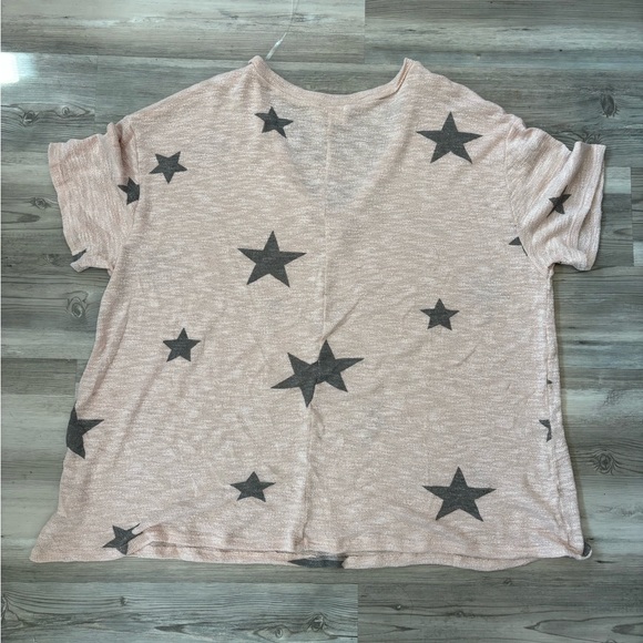 143 Story by Line Up NWOT size medium, peach with gray stars, oversized - Picture 2 of 5